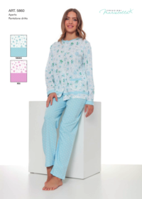 PIGIAMA APERTO DONNA M/L 5860 Tellini S.r.l. Ingrosso Abbigliamento