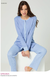 PIGIAMA APERTO DONNA M/L GP6139A Tellini S.r.l. Ingrosso Abbigliamento