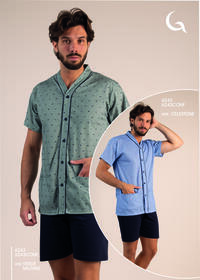 PIGIAMA APERTO UOMO M/M 6243 Tellini S.r.l. Ingrosso Abbigliamento