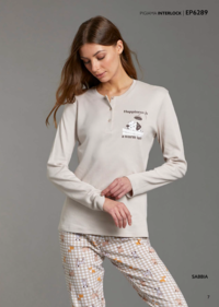 DAMENPYJAMAS M/L EP6289 Tellini S.R.L. Großhandelskleidung