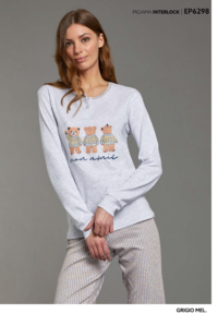 DAMENPYJAMAS M/L EP6298 Tellini S.R.L. Großhandelskleidung