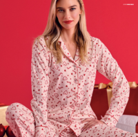 PIGIAMA APERTO+CALZINO NATALE DONNA M/L 643018 Tellini S.r.l. Ingrosso Abbigliamento
