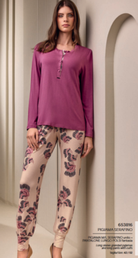 PIGIAMA SERAFINO DONNA M/L 653816 Tellini S.r.l. Ingrosso Abbigliamento