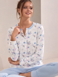 PIGIAMA APERTO DONNA M/L 654222 Tellini S.r.l. Ingrosso Abbigliamento
