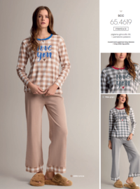 PIGIAMA DONNA M/L 654619 Tellini S.r.l. Ingrosso Abbigliamento