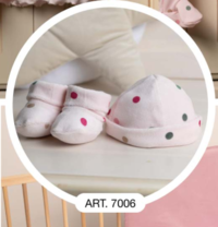 CAPPELINO+SCARPETTE NEONATA 7006 Tellini S.r.l. Ingrosso Abbigliamento