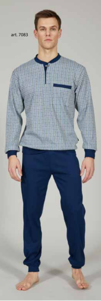 PIGIAMA UOMO M/L 7083 Tellini S.r.l. Ingrosso Abbigliamento