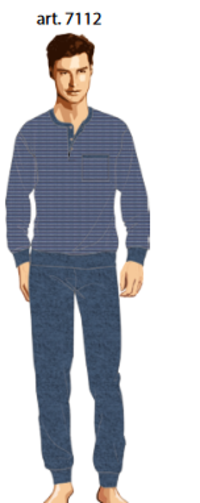 PIGIAMA CONFORMATO UOMO M/L 7112 Tellini S.r.l. Ingrosso Abbigliamento