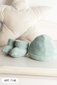 CAPPELINO+SCARPETTE NEONATO 7146 Tellini S.r.l. Ingrosso Abbigliamento