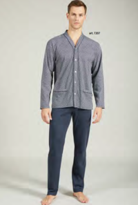 PIGIAMA APERTO UOMO M/L 7207 Tellini S.r.l. Ingrosso Abbigliamento