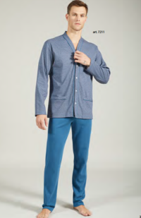 PIGIAMA APERTO CONFORMATO UOMO M/L 7211 Tellini S.r.l. Ingrosso Abbigliamento