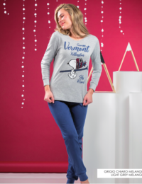 PIGIAMA DONNA M/L SND7546 Tellini S.r.l. Ingrosso Abbigliamento