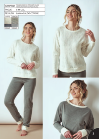 DAMEN-PYJAMA M/L P9021 Tellini S.R.L. Großhandelskleidung