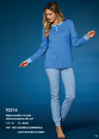 PIGIAMA SERAFINO DONNA M/L LR992216 Tellini S.r.l. Ingrosso Abbigliamento