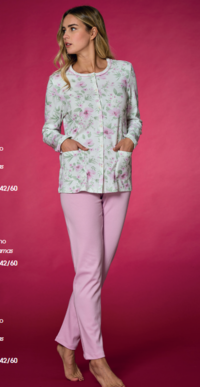 PIGIAMA APERTO DONNA M/L LR292223 Tellini S.r.l. Ingrosso Abbigliamento