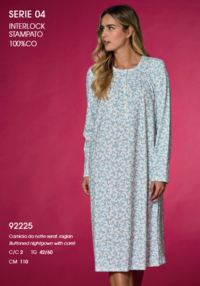 CAMICIA NOTTE SERAFINO DONNA M/L LR292225 Tellini S.r.l. Ingrosso Abbigliamento