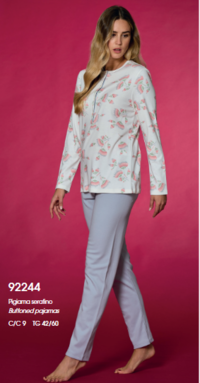 PIGIAMA SERAFINO DONNA M/L LR292244 Tellini S.r.l. Ingrosso Abbigliamento