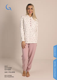 PIGIAMA DONNA M/L C571/CB50087 Tellini S.r.l. Ingrosso Abbigliamento