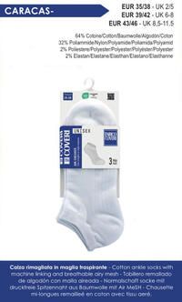 TRIS CALZINI SNEAKERS CARACAS UNISEX Tellini S.R.L. Velkoobchodní oblečení