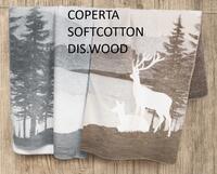 COPERTA SOFTCOTTON JACQUARD WOOD 150X200 Tellini S.r.l. Ingrosso Abbigliamento