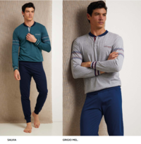 HERREN-PYJAMA MIT GESCHNITTENEM MUSTER M/L EP1150C Tellini S.R.L. Großhandelskleidung