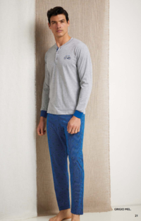 HERREN-PYJAMAS M/L EP1157 Tellini S.R.L. Großhandelskleidung