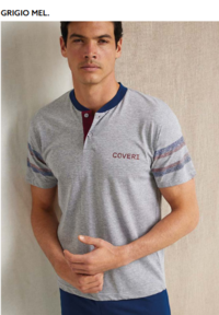 HERREN-PYJAMA MIT GESCHNITTENEM MUSTER M/M EP1167C Tellini S.R.L. Großhandelskleidung