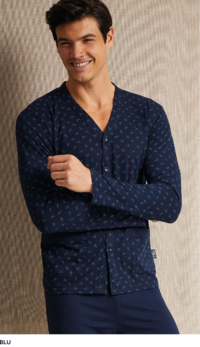 PIGIAMA APERTO UOMO M/L EP1184 Tellini S.r.l. Ingrosso Abbigliamento