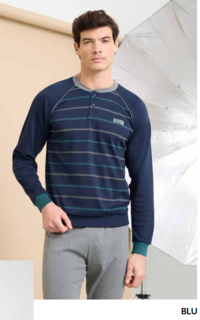 PIGIAMA UOMO M/L EP2191 Tellini S.r.l. Ingrosso Abbigliamento