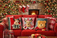NATALE CUSCINO IMBOTTITO FLARRY 45X45 Tellini S.r.l. Ingrosso Abbigliamento