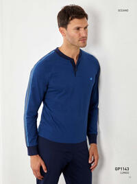 PIGIAMA UOMO M/L GP1143 Tellini S.r.l. Ingrosso Abbigliamento