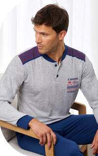 PIGIAMA UOMO M/L GP1144 Tellini S.r.l. Ingrosso Abbigliamento