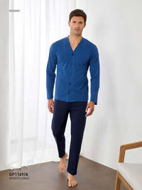 PIGIAMA APERTO UOMO M/L GP1149A Tellini S.r.l. Ingrosso Abbigliamento