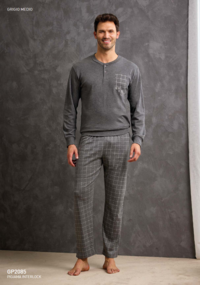 PIGIAMA UOMO M/L GP2085 Tellini S.r.l. Ingrosso Abbigliamento