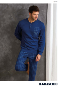 PIGIAMA UOMO M/L GP2085 Tellini S.r.l. Ingrosso Abbigliamento