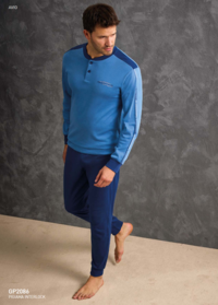 PIGIAMA UOMO M/L GP2086 Tellini S.r.l. Ingrosso Abbigliamento