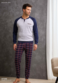 PIGIAMA UOMO M/L GP2088 Tellini S.r.l. Ingrosso Abbigliamento