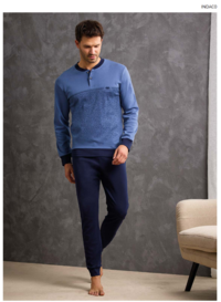 PIGIAMA UOMO M/L GP2089 Tellini S.r.l. Ingrosso Abbigliamento