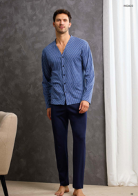 PIGIAMA APERTO UOMO M/L GP2092A Tellini S.r.l. Ingrosso Abbigliamento