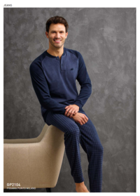 PIGIAMA UOMO M/L GP2104 Tellini S.r.l. Ingrosso Abbigliamento