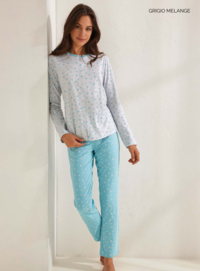 PIGIAMA APERTO DONNA M/L GP5093A Tellini S.r.l. Ingrosso Abbigliamento