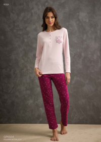 PIGIAMA DONNA M/L GP6104 Tellini S.r.l. Ingrosso Abbigliamento