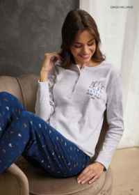 PIGIAMA DONNA M/L GP6104 Tellini S.r.l. Ingrosso Abbigliamento