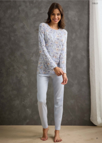 PIGIAMA DONNA M/L GP6128 Tellini S.R.L. Velkoobchodní oblečení