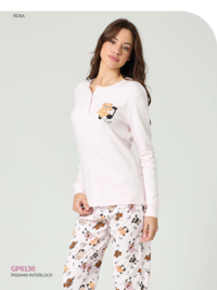 PIGIAMA DONNA M/L GP6136 Tellini S.r.l. Ingrosso Abbigliamento