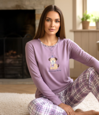PIGIAMA SERAFINO DONNA M/L KI1078 Tellini S.R.L. Großhandelskleidung