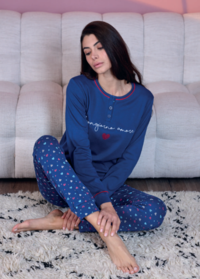 PIGIAMA SERAFINO DONNA  M/L OD466 Tellini S.r.l. Ingrosso Abbigliamento