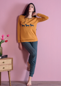 PIGIAMA SERAFINO DONNA  M/L OD485 Tellini S.r.l. Ingrosso Abbigliamento