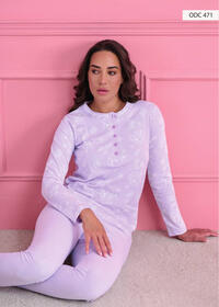 SERAFINO PYJAMAS DAMEN M/L ODC471 Tellini S.R.L. Großhandelskleidung