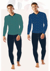 HERREN-SERAFINO-PYJAMAS M/L OU439 Tellini S.R.L. Großhandelskleidung